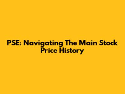 PSE: Navigating The Main Stock Price History